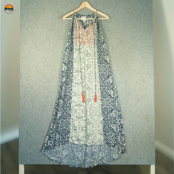 Knox Rose Maxi Dress Multicolor Sleeveless Keyhole Neck Boho Women's Size Small - Picture 1 of 14